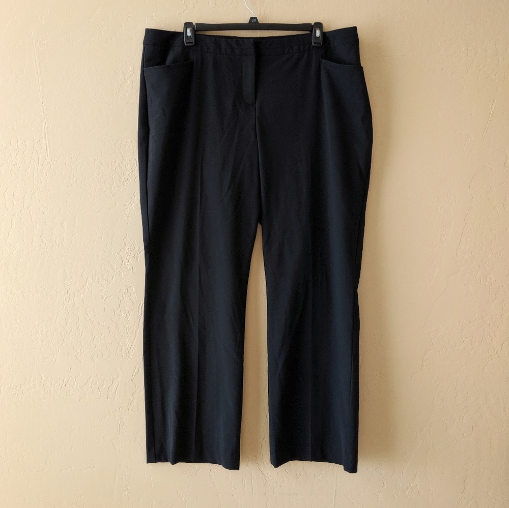 Lane Bryant Black Tailored Stretch Trouser 22 Long